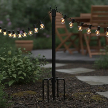 4 Postes De Luz De Acero Para Exterior Jardín Estilo Estaca