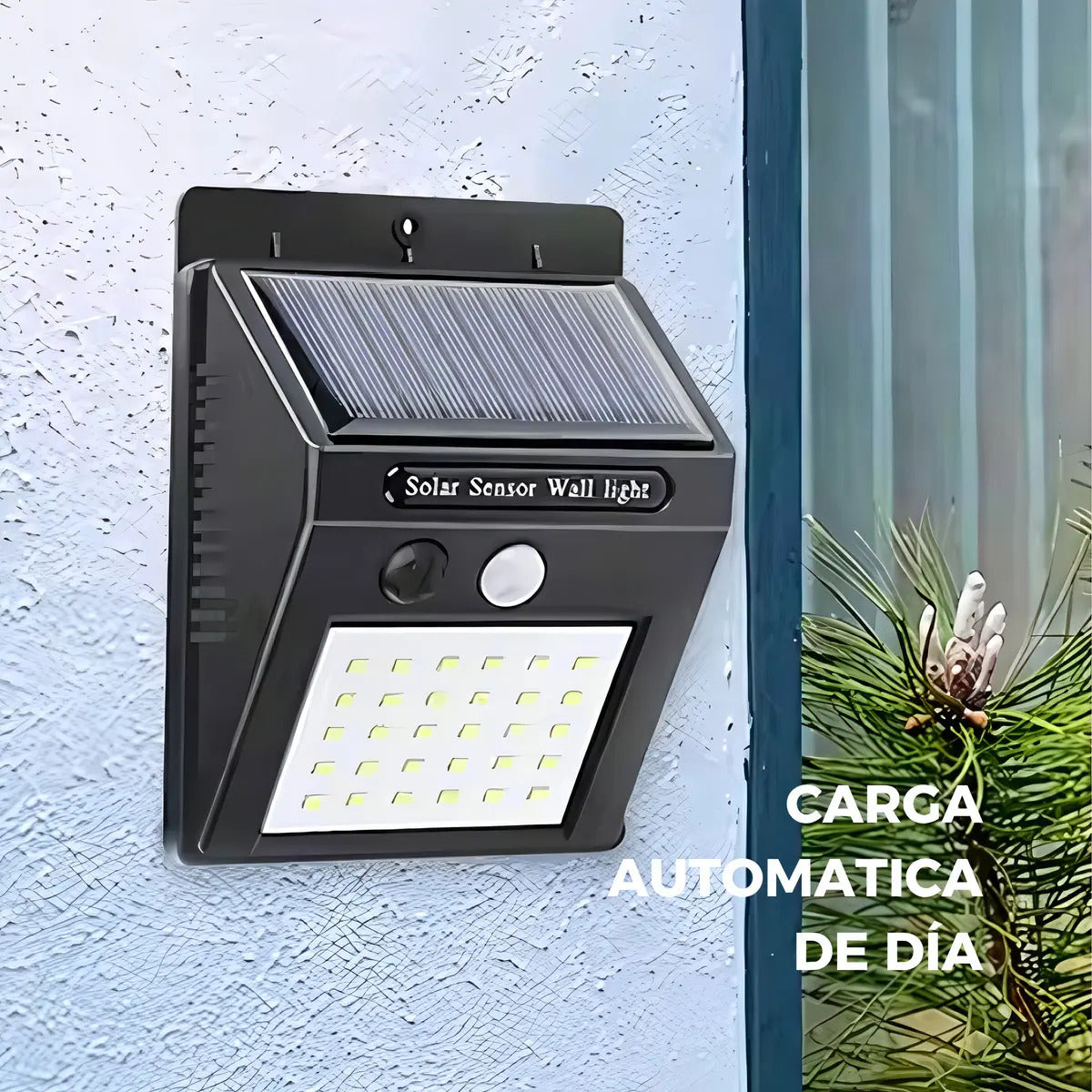 Pack x10 focos solares LED exterior con sensor luz fria