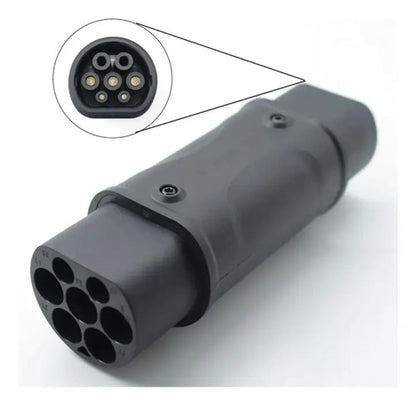 Cargador Adaptador De Carga 7kw Tipo 2 Para Auto Eléctrico Negro