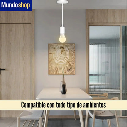 Pack X 2 Lampara Colgante Portalamparas Metal Vintage