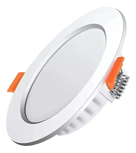 Plafón Led Circular Embutir Iluminación 7w Empotrar Pro Blanco