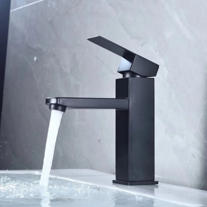 Canilla Hommy 18cm monocomando mezcladora para baño metal negro