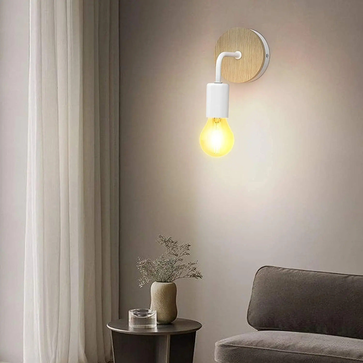 Pack x2 aplique lampara nordica de metal para pared Nairobi