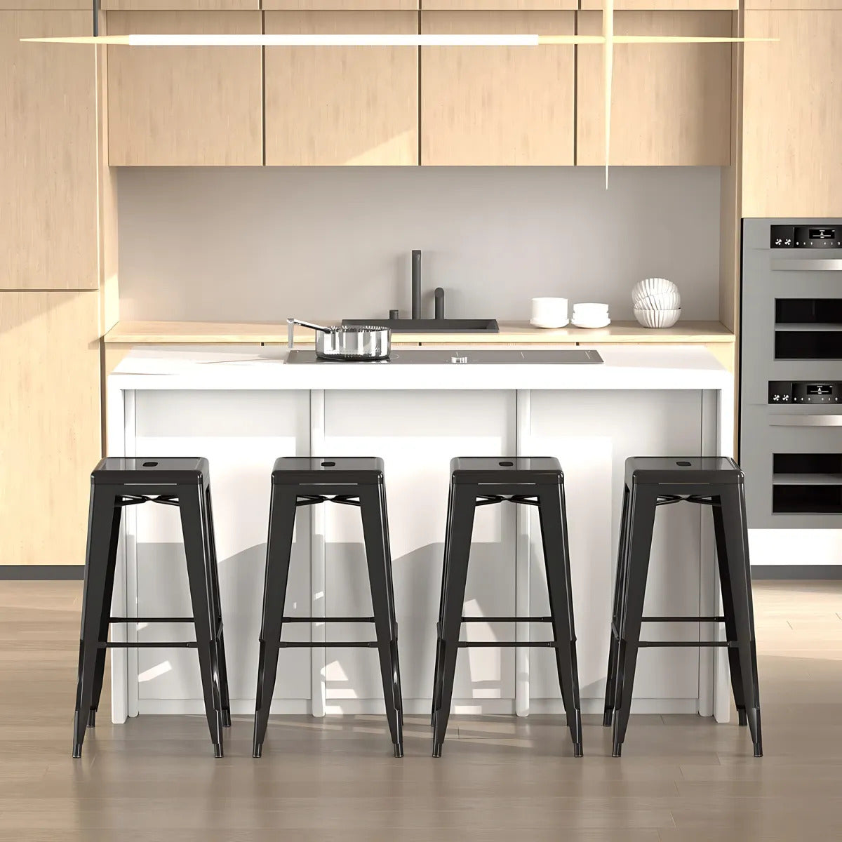 Banqueta taburete Tolix desayunadora cocina 76 cm