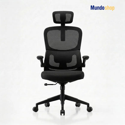 Silla De Escritorio Oficina Ergonómica Con Soporte Lumbar Negro