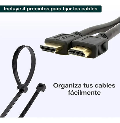 Soporte Movil Tv De 14 42 Pulgadas + Precintos + Hdmi Negro