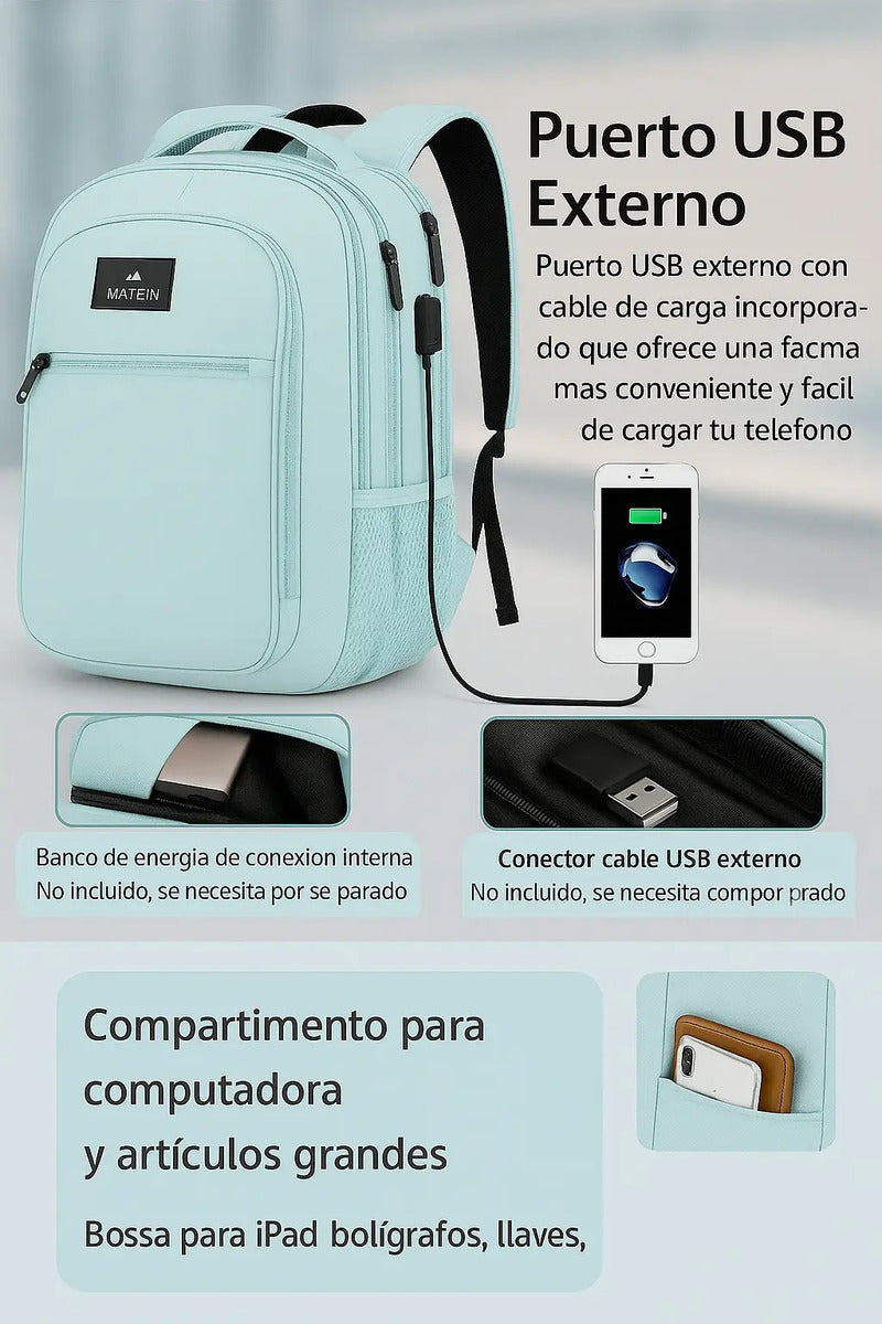 Mochila multiuso urbana viaje porta notebook Matein 1007 28l