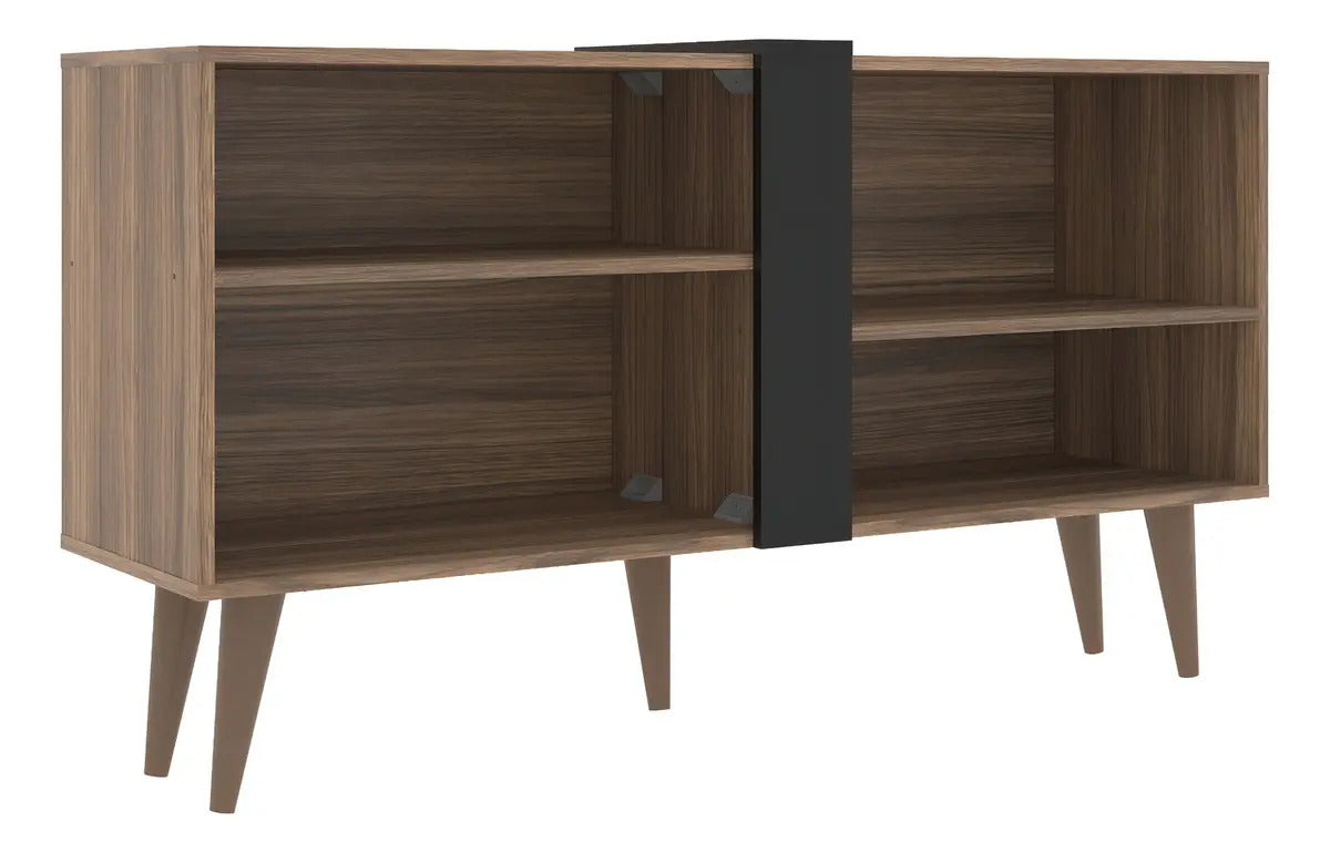 Rack TV Mundo Muebles Soberano mdp 42 pulgadas marrón 4 estantes