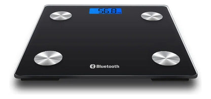 Balanza Bascula Digital De Baño Con Bluetooth Moderna 180kg Negro