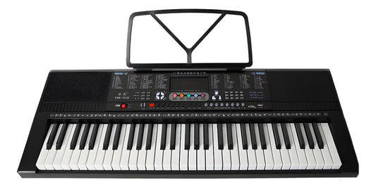 Organo piano teclado eléctrico USB 61 teclas 128 tonos negro