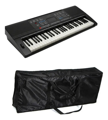 Pack teclado musical órgano piano + funda protectora negro