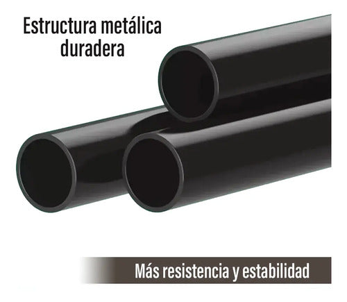 Perchero Esquinero Organizador Tres Estantes De Pie Negro