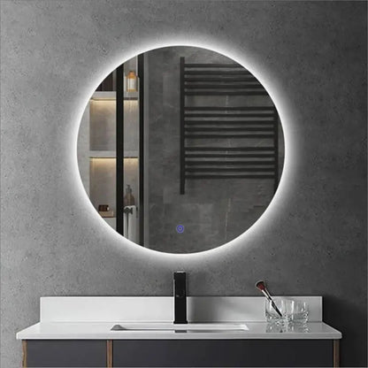 Espejo redondo con luz LED sin marco 80cm diametro tactil