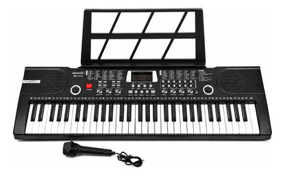 Teclado Musical Órgano Piano 61 Teclas Ritmos Calidad Negro