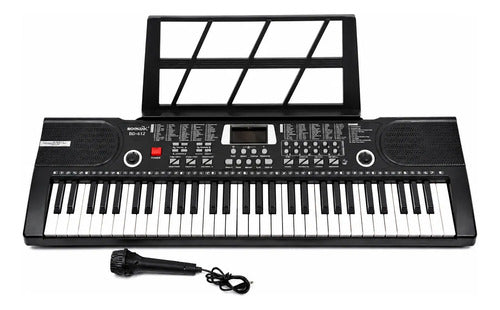 Teclado Musical Órgano Piano 61 Teclas Ritmos Calidad Negro