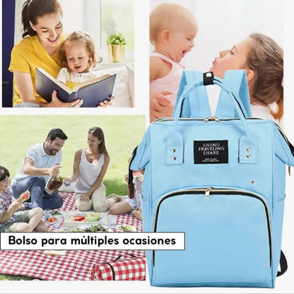 Bolso mochila maternal bebe resistente impermeable madre