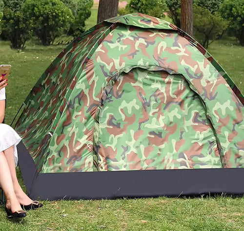 Carpa Iglú Outter 2 Personas Verde Oscuro C/ Mosquitero Camping