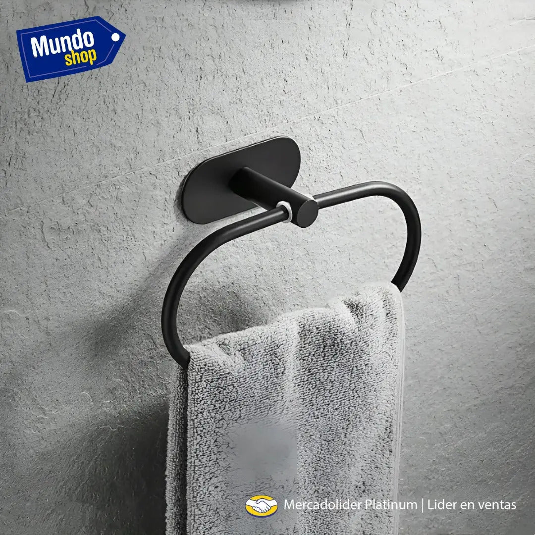 Set de baño 4 piezas acero inoxidable montaje en pared