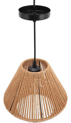 Lampara De Techo Colgante Cuerda Marrón