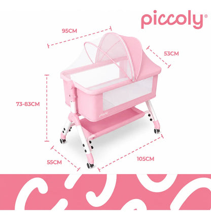 Cuna colecho moises ruedas mosquitero infantil bebé rosa