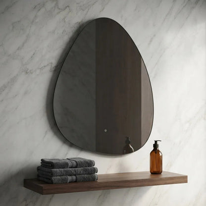 Espejo Touch Gota Sin Marco Con Luz Led 70x50cm Táctil Blanco