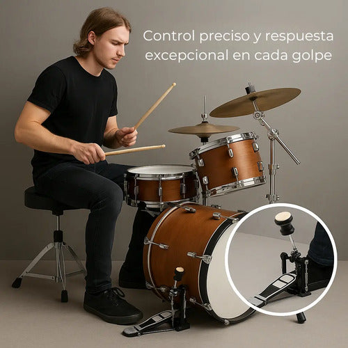 Pedal De Tambor Cromado Percusión