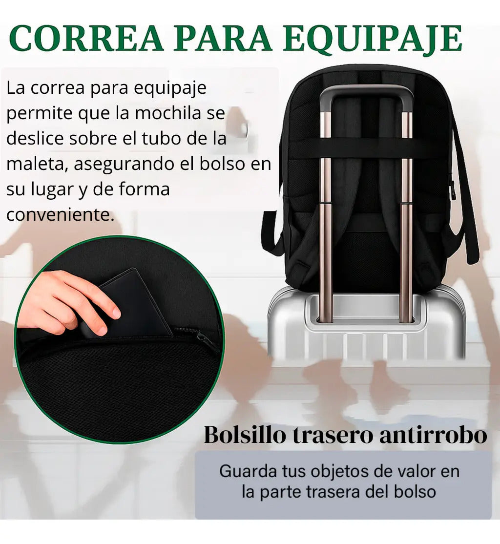 Mochila multiuso urbana viaje porta notebook Matein 1007 28l