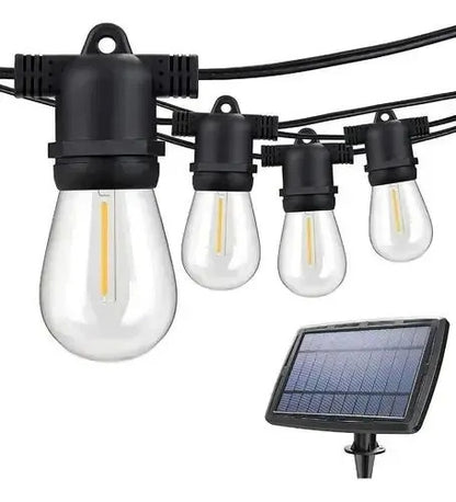 Guirnalda guia de luces LED solar 7.5 mts luz cálida amarillo