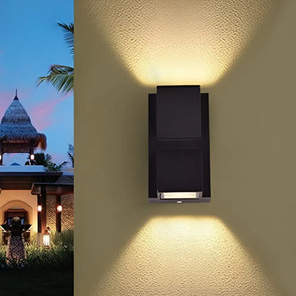 Pack X2 Aplique Exterior Jardin Led Integrado 6w Luz Metal Negro