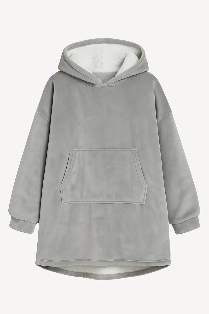 Buzo manta con capucha polar y corderito unisex