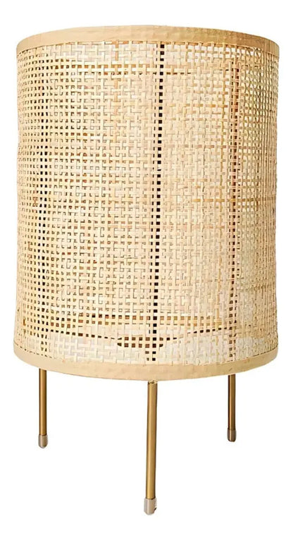 Lámpara portátil de escritorio rattan Praga