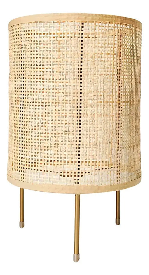 Lámpara portátil de escritorio rattan Praga