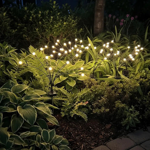 Ramo Luces Solares 24 Cabezales Luciérnaga Impermeables