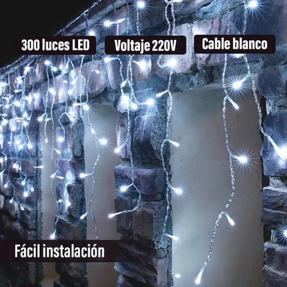 Cortina Led 300tira 2x2 Metros Navidad Bodas Luces Fría