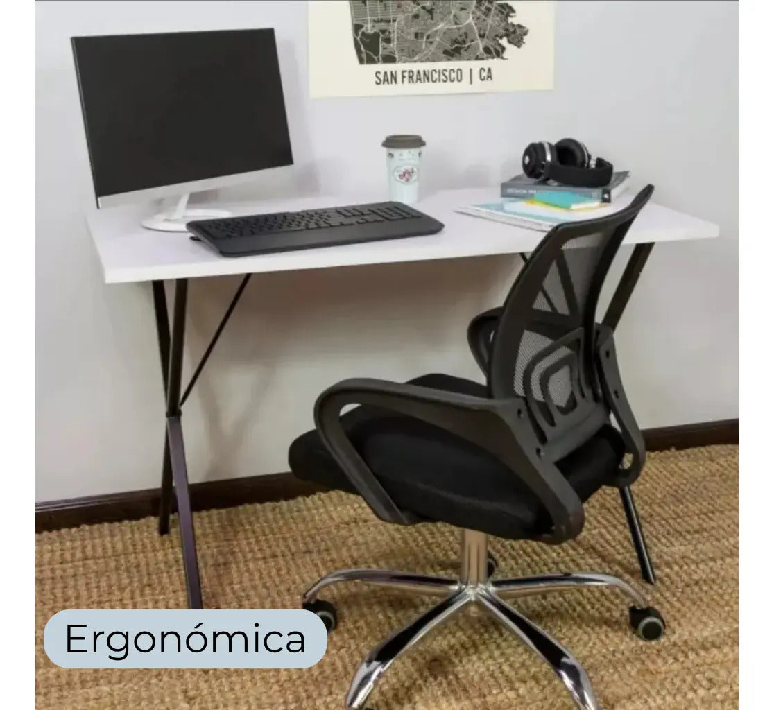 Silla giratoria de escritorio oficina regulable ergonómica negro
