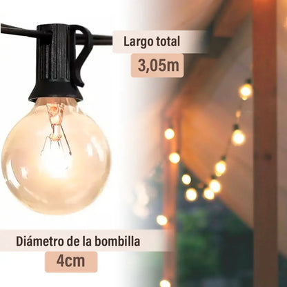 Guirnalda guía de luces vintage calidad amarillo