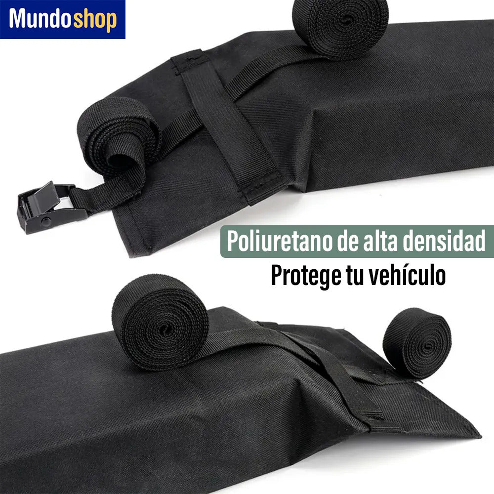 Soft rack auto barra baca goma kayak tablas autos equipaje negro