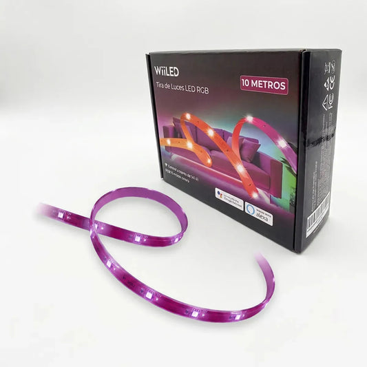 Tira LED RGB 10m inteligente WI-FI control app y remoto Wiiled
