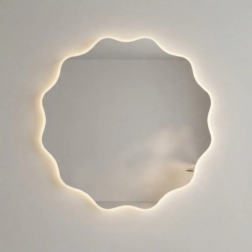 Espejo Touch Sin Marco Con Luz Led 60cm Diámetro Táctil Blanco