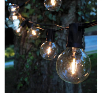 Guirnalda luces LED cálidas 5m 10 bombillas amarillas patio jardín amarillo