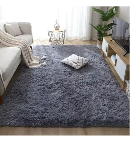 Alfombra shaggy 100 x 150cm color marrón claro diseño de la tela veteado 1.5 m 1 m