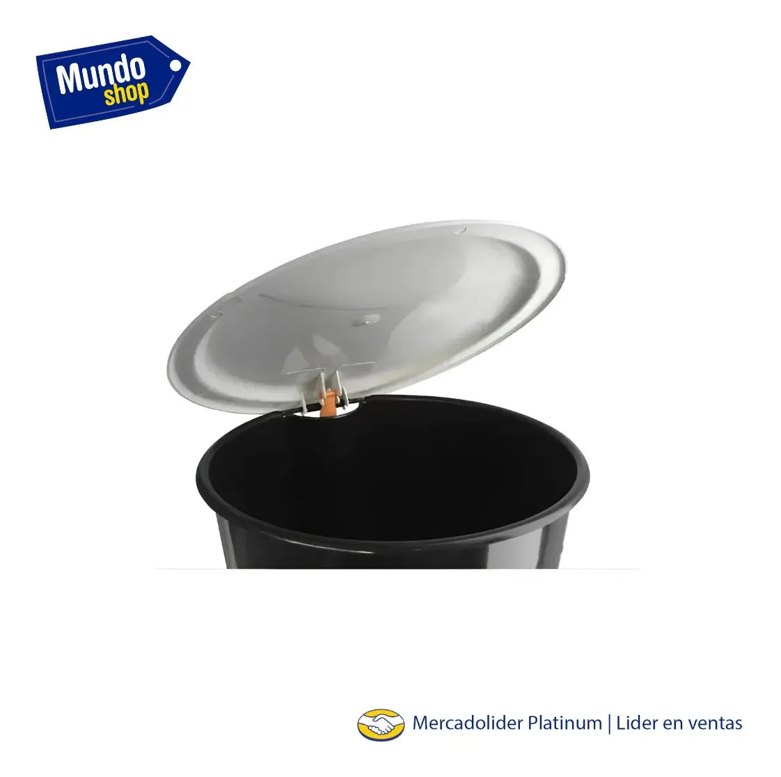 Papelera tacho contenedor basurero de cocina 30lts negro