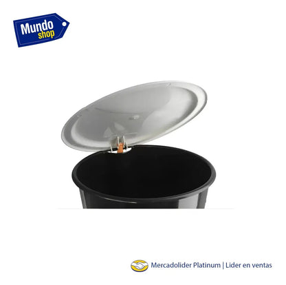 Papelera tacho contenedor basurero de cocina 30lts negro