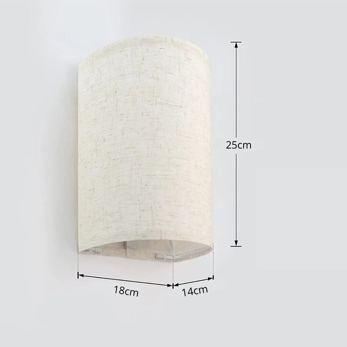 Aplique pantalla de pared tela rustico nórdico iluminación