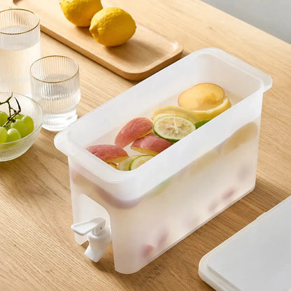 Dispensador de líquidos 3,5l con tapa ideal jugos bebidas blanco