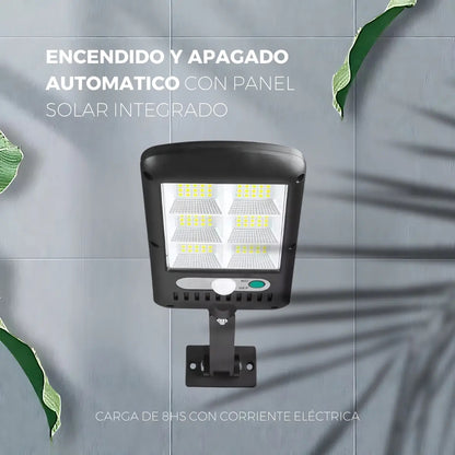 Lámpara COB de pared LED sensor de movimiento y solar