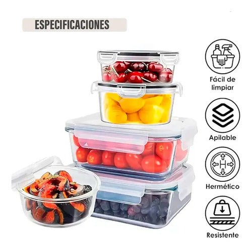 24 Recipientes Tarros Tuppers Herméticos Color Transparente Blanco