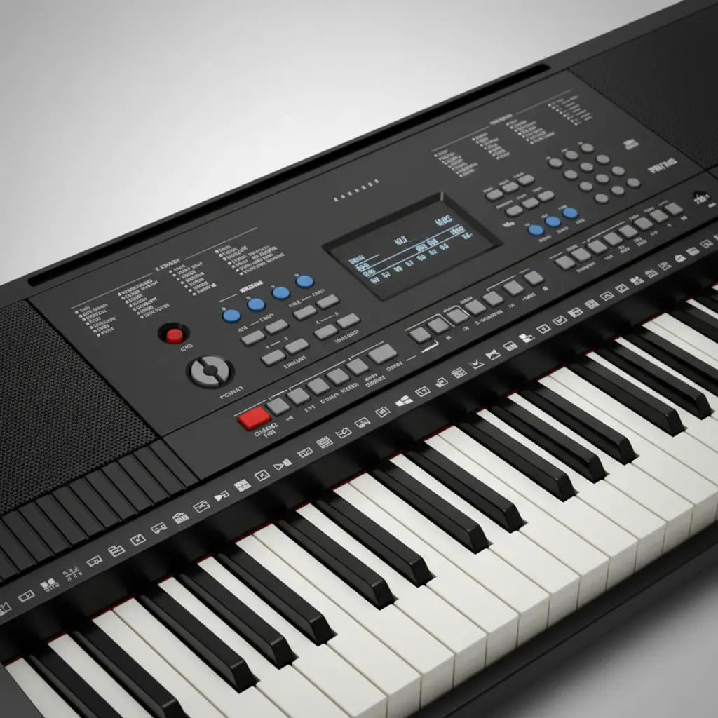 Pack teclado musical órgano piano + funda protectora negro