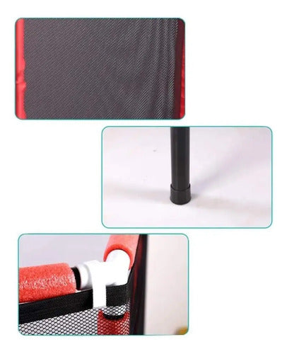 Cama Elástica Infantil Con Red De Seguridad 140 X130cm