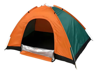 Carpa Camping Iglu De 3-4 Personas Con Mosquitero 1,50m X 2m Naranja